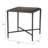 22" Black Aluminum Pedestal End Table