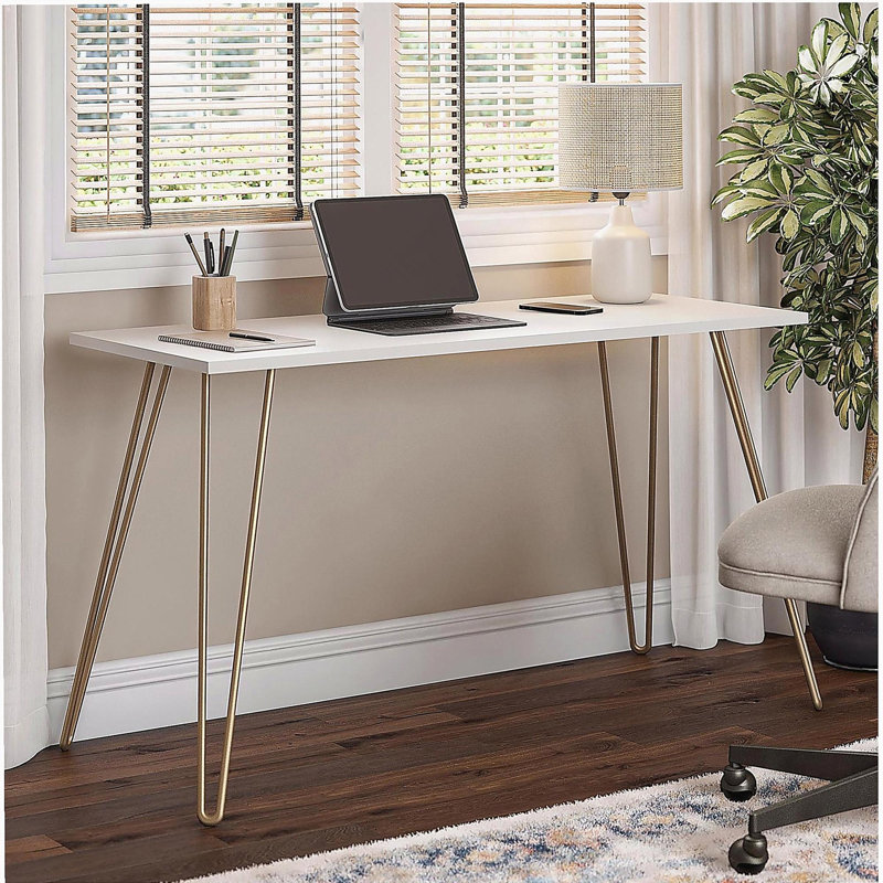Bureau Owen, Blanc / Doré