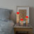 Gramercy Mango Wood Red Candle holders (Set of 3)-2000118085
