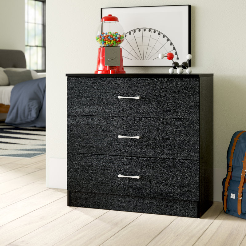 Commode 3 tiroirs Harry, Noir