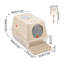 Polyethylene Plastic Enclosed Litter Box with Scoop-1924449651
