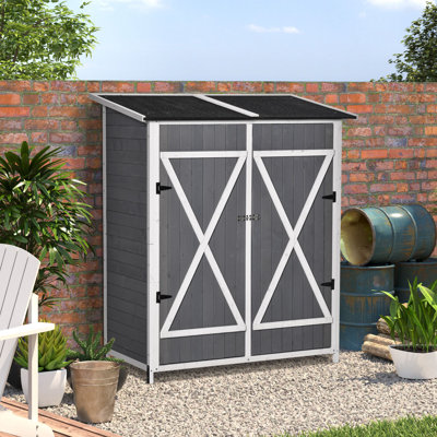 5 ft. W x 2 ft. D Manufactured Wood Vertical Tool Shed