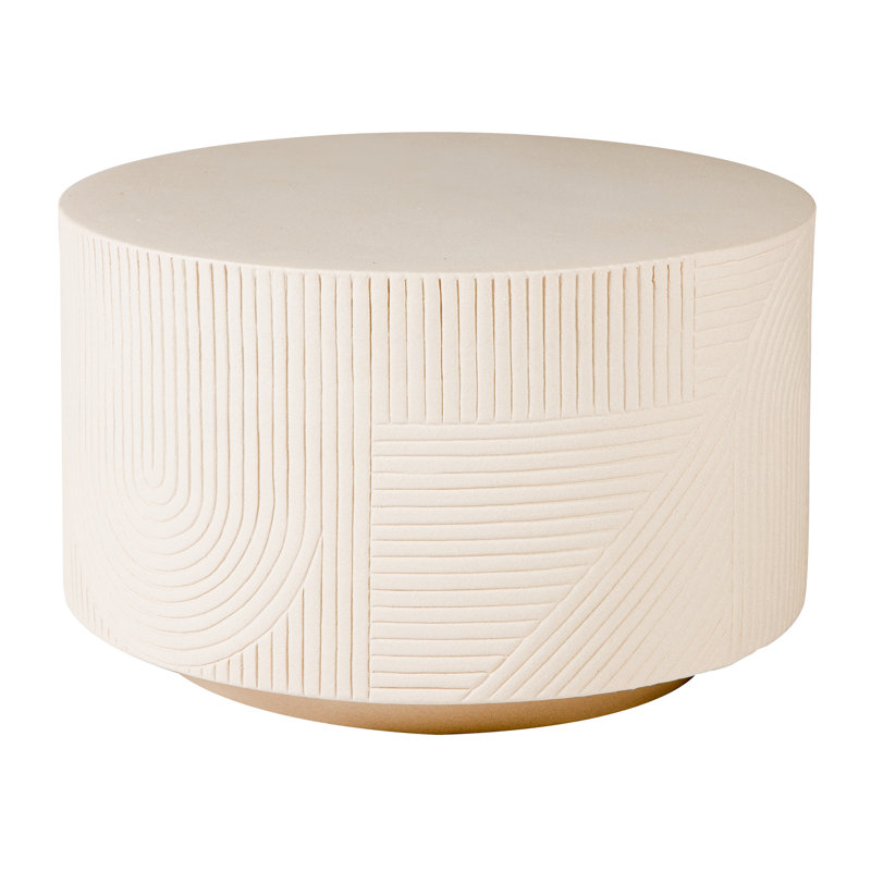 Provenance Signature Outdoor Round Side Table, Matte Sand