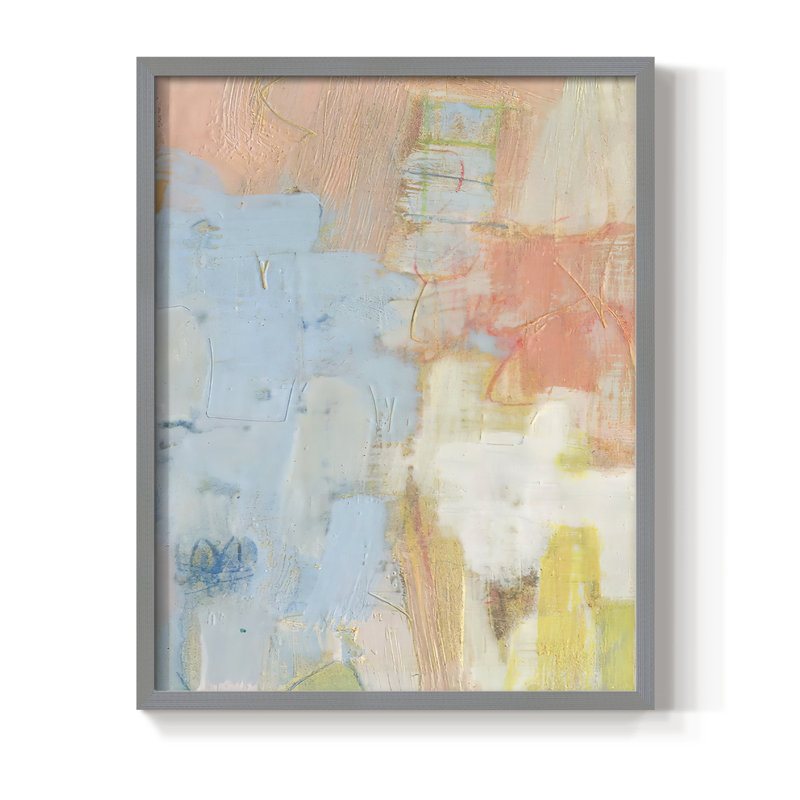«Cully I», reproduction encadrée - bois massif, Gris, H 10 po x l 8 po