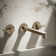 Components Wall-Mount Bathroom Sink Faucet Spout With Row Design 1.2 GPM