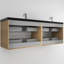 Ensemble de meuble-lavabo double mural 72 po Goodlow Kody-774290655