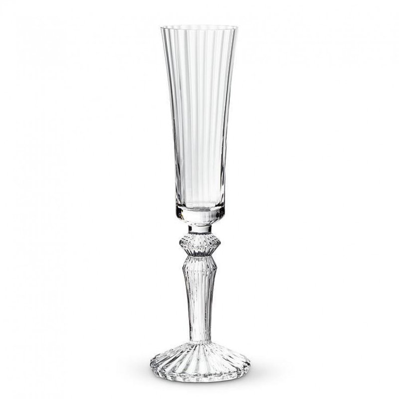 Flared Vertical Optic Flute Glass