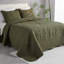 Ensemble de courtepointe pour lit très grand classique à motif floral floral (vert olive 106 po x 96 po)-119238089-119238091