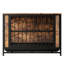Cage pour chien 38,9 po, chenil brun rustique à 2 portes et construction à mâcher, utilisation intérieure avec plateau coulissant pour nettoyer la table, débris de métal-718816380