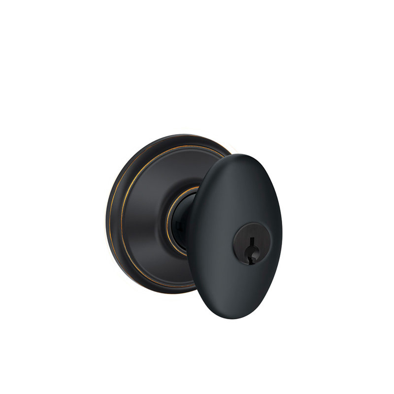 Siena Knob Keyed Entry Lock, Aged Bronze
