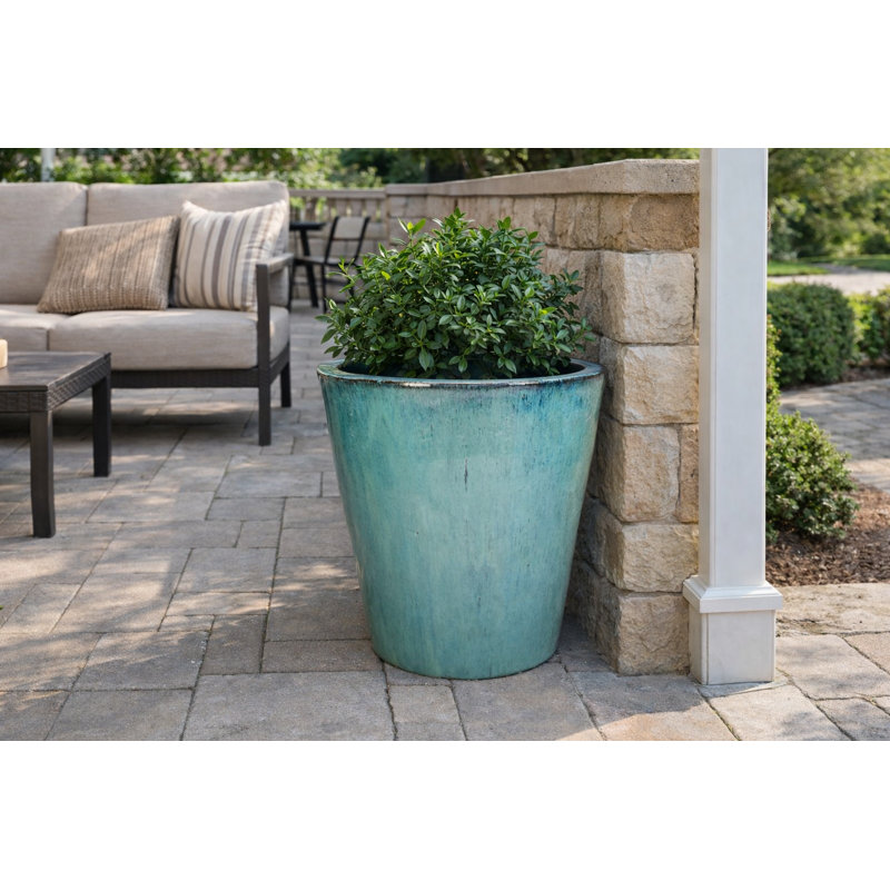 18 in. Vaso Planter - Azul, Azul Blue