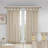 Floral Embellished Cuff Tab Top Solid Curtain Panel(Only 1 Pc Panel)