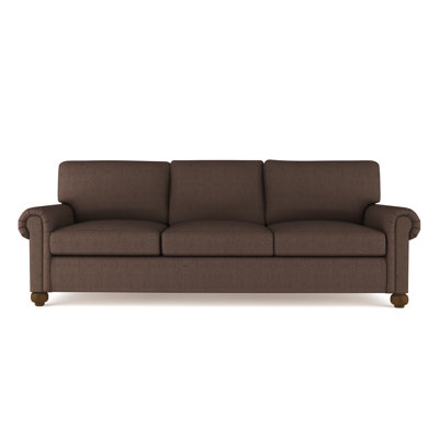 Leroy Rolled Panel-Arm Sofa with Bun Feet