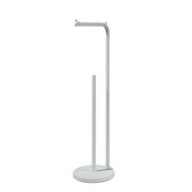 SunnyPoint Bathroom Free Standing Toilet Tissue Paper Roll Holder Stand  with Reserve Function, Chrome Finish