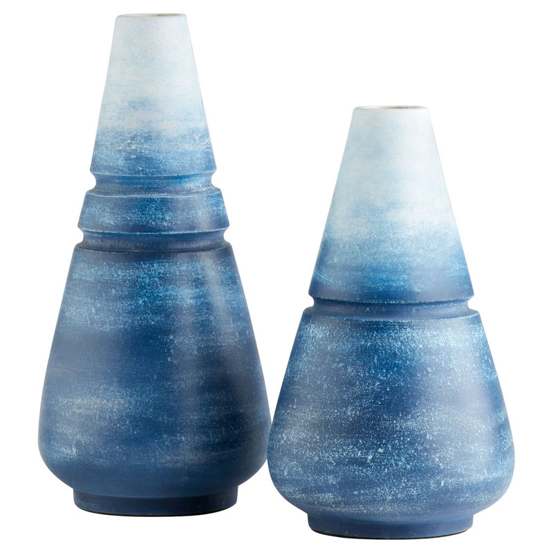 Amarna Handcrafted Ceramic Table Vase, 18.25" H x 9" W x 9" D