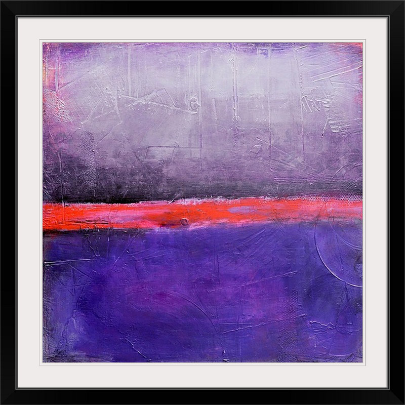 «Passion» par Frisco, impression, H 24 po x l 24 po x P 1 po, Cadre noir