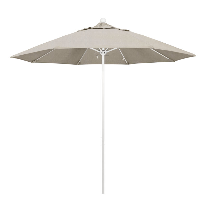 Hibo 108'' Market Umbrella, Woven Granite Performance