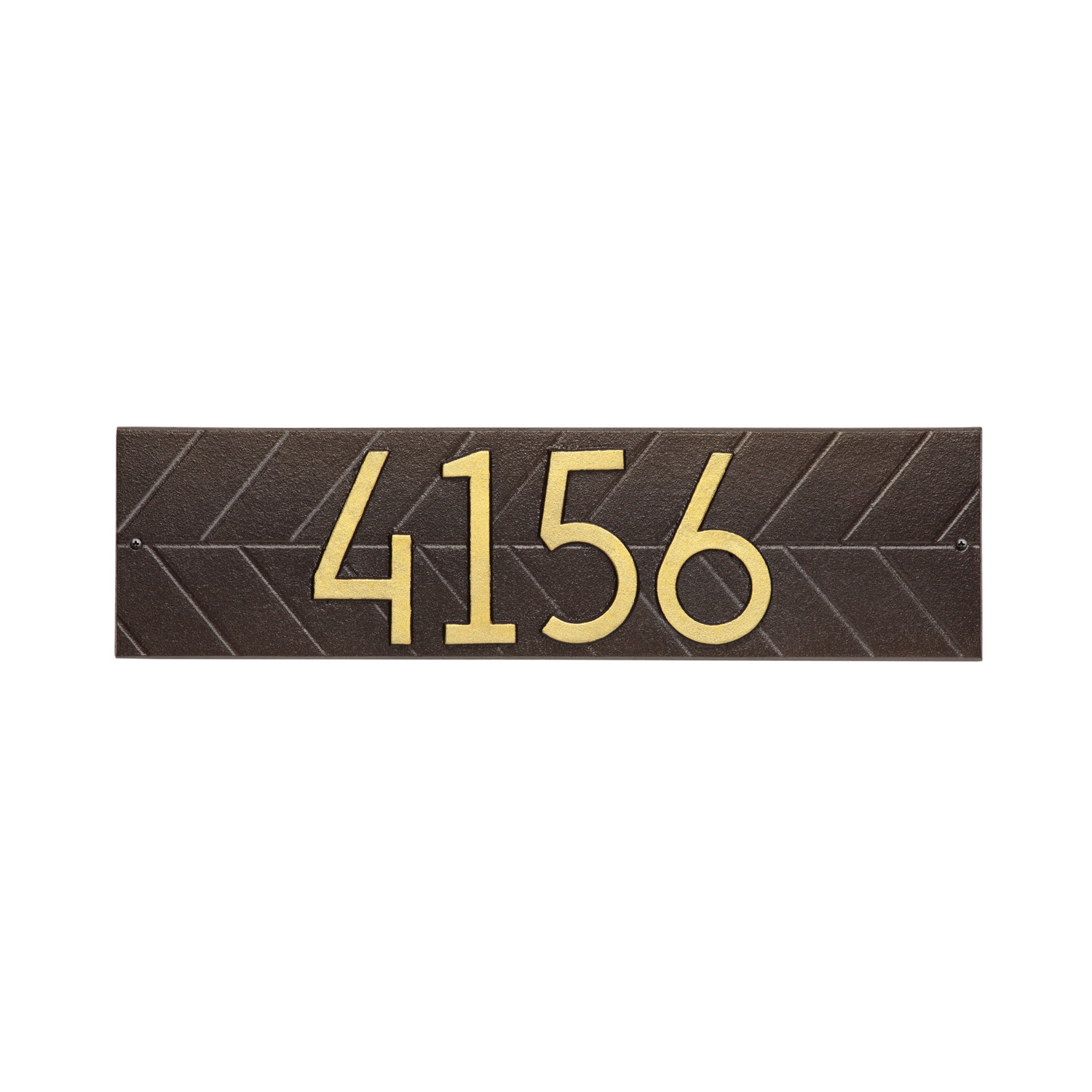 Mid-Century Modern Wall Plaque, Yes, Dark Bronze/Gold