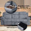 Canapé inclinable en velours gris Zubaida-1087681631
