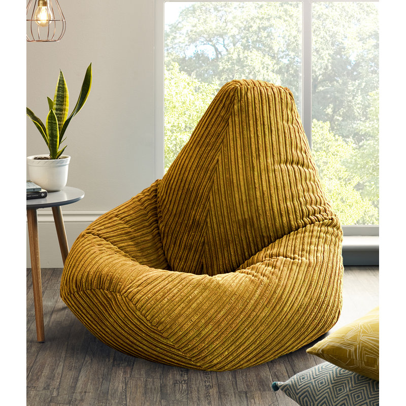 Refillable Classic Bean Bag, Mustard