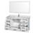 Sheffield 60" Freestanding Single Bathroom Vanity with Marble Top with 58" Mirror-97648027-115621758