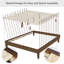 Base de lit plateforme en bois de 12 po de hauteur, lit plateforme en bois massif avec support de lattes robuste, sans tête de lit, aucun sommier requis-1814727182-1814727175