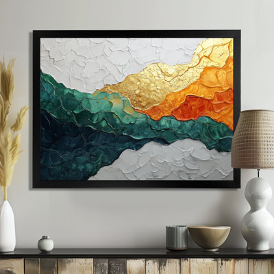 Emerald Drift of Transitional Passage Of Time IV - Art mural moderne abstrait transitionnel