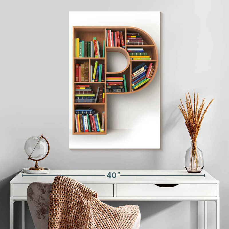 Keiri Letter P Bookshelf, 30" H x 20" W