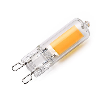 Ampoule à del à del g9 equivalent de 15 watts, base de gu9 blanche chauffante (3000k)
