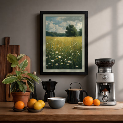 Summer Meadow Light Rustic - Framed Print
