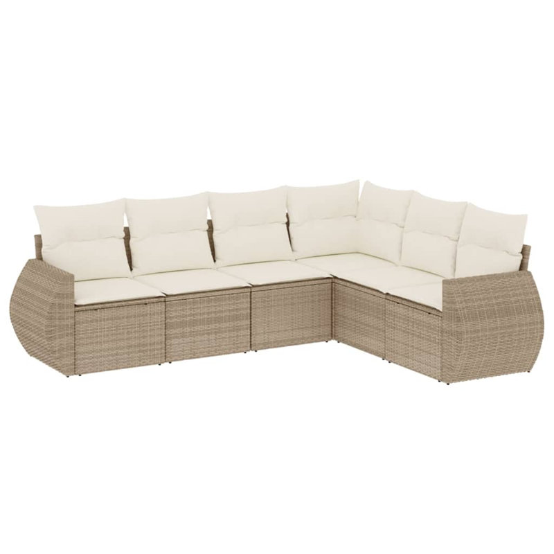 Ensemble de canapé de jardin Vidaxl, Beige, Blanc