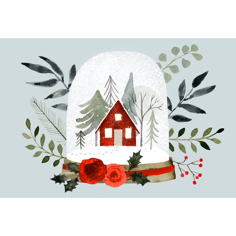 Snow Globe Village Collection A by Victoria Barnes - Graphic Art Print, 81cm H x 122cm W, Wrapped Canvas