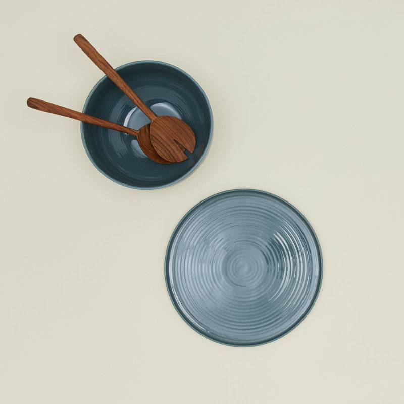 Essential Stoneware Platter, Peacock