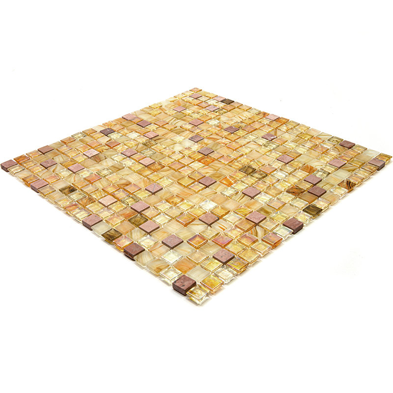 Carreau de mosaïque en verre 0,6 po x 0,6 po Mingles