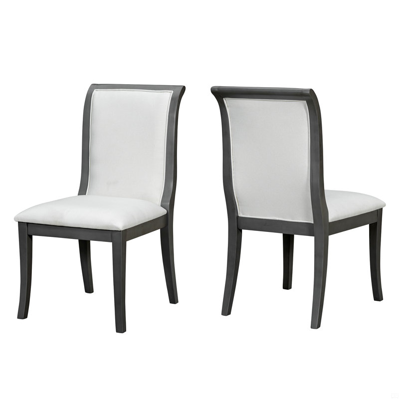 Upholstered Dining Chairs Set Of 2, Gray
