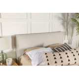 Asmitha Upholstered King Panel Headboard Sand