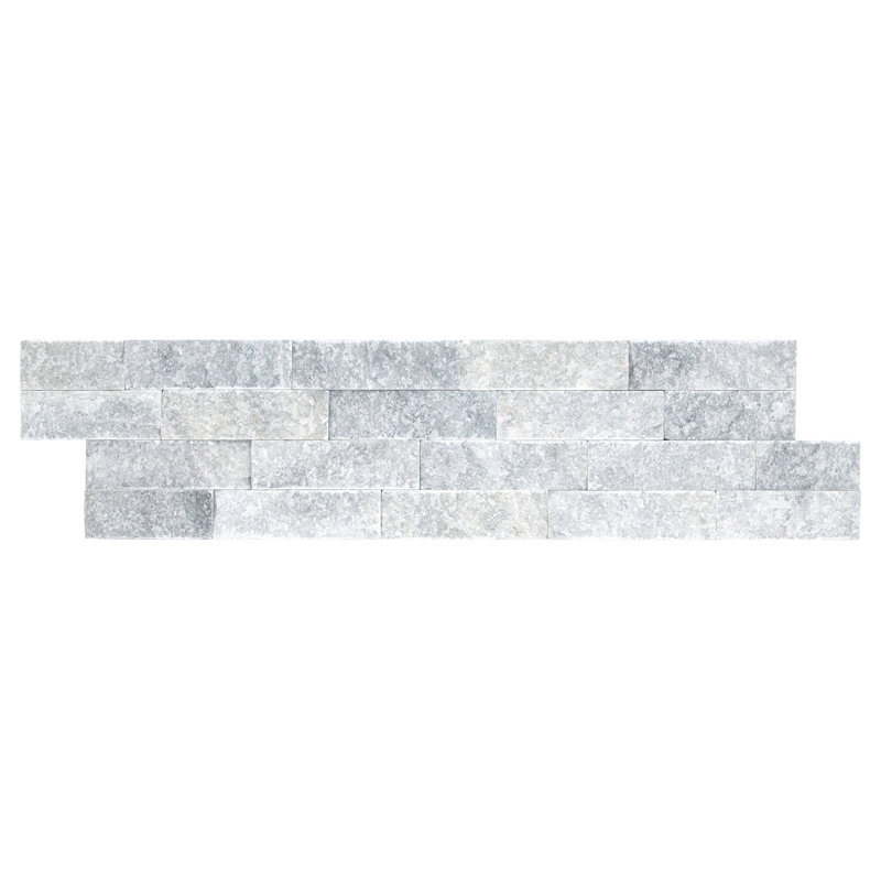 Stonecrest 6 in. x 24 in. Split Face Natural Stone Ledger Panel Wall Tile, Glacier Gris