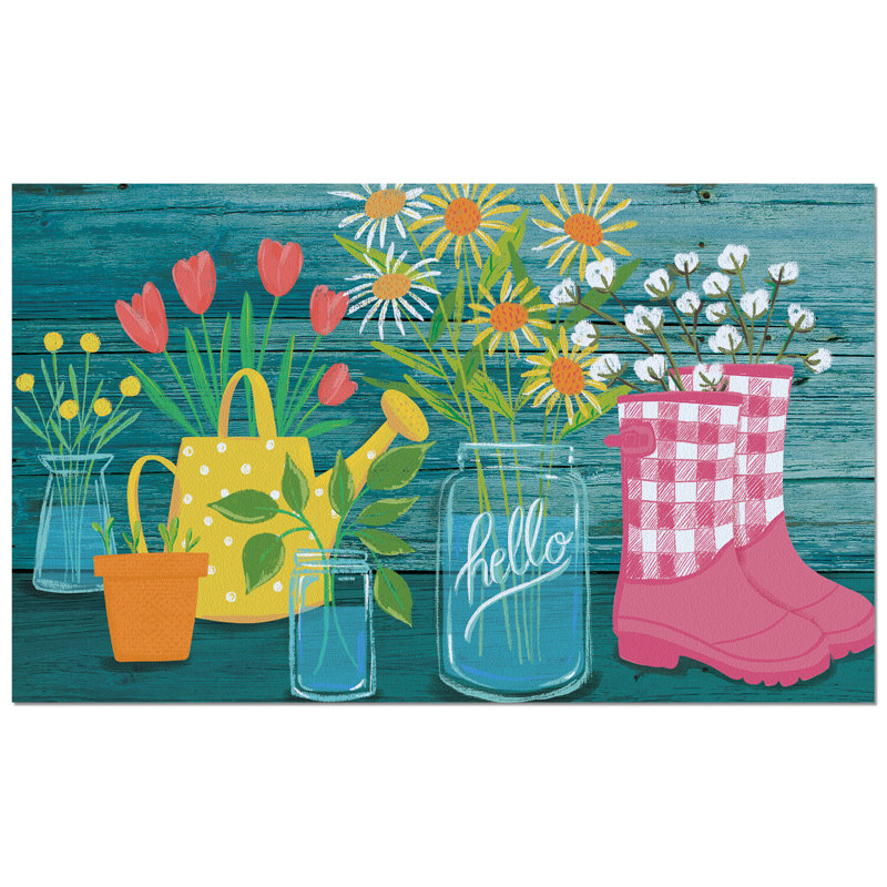 Tapis de bienvenue intérieur / extérieur Spring Blooms