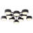Modern 10 Light LED Black Shade Chandelier-66103058