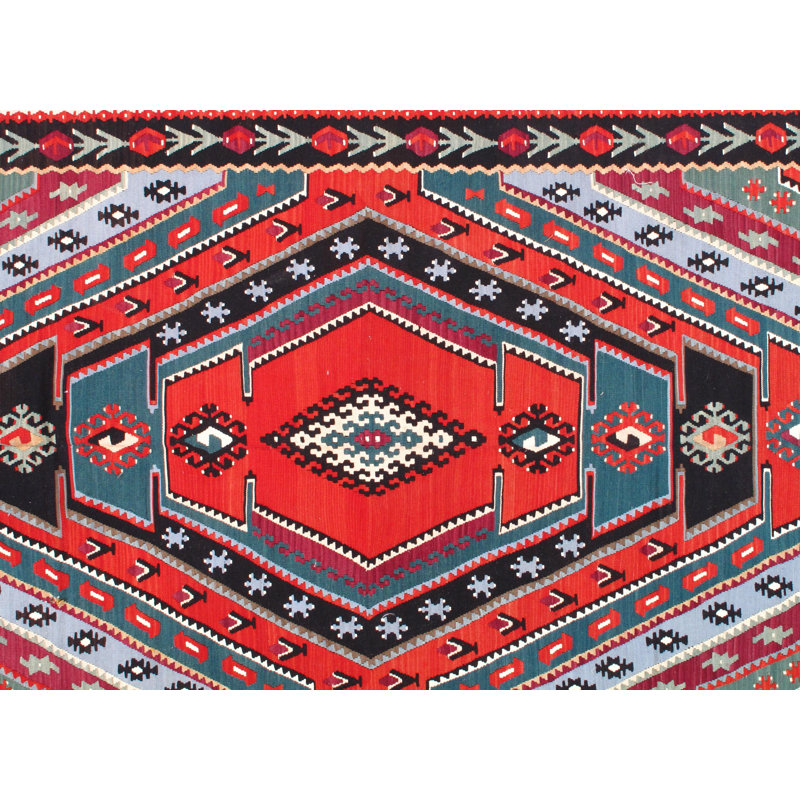 Tapis rouge en laine touffeté à la main Doane