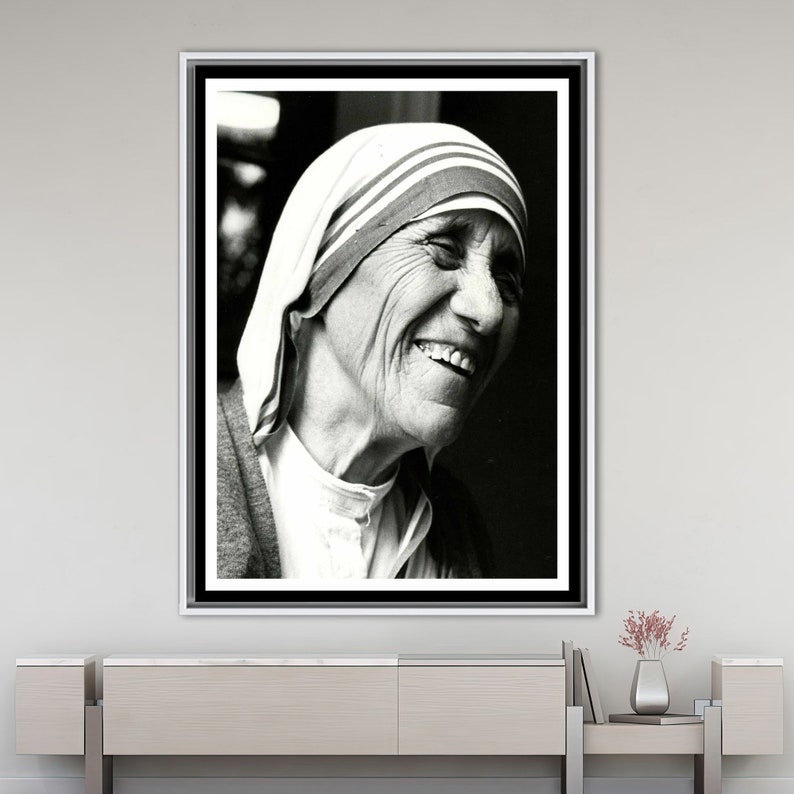 Print on Canvas, 100 cm H x 70 cm W, White, Framed Print without Mat