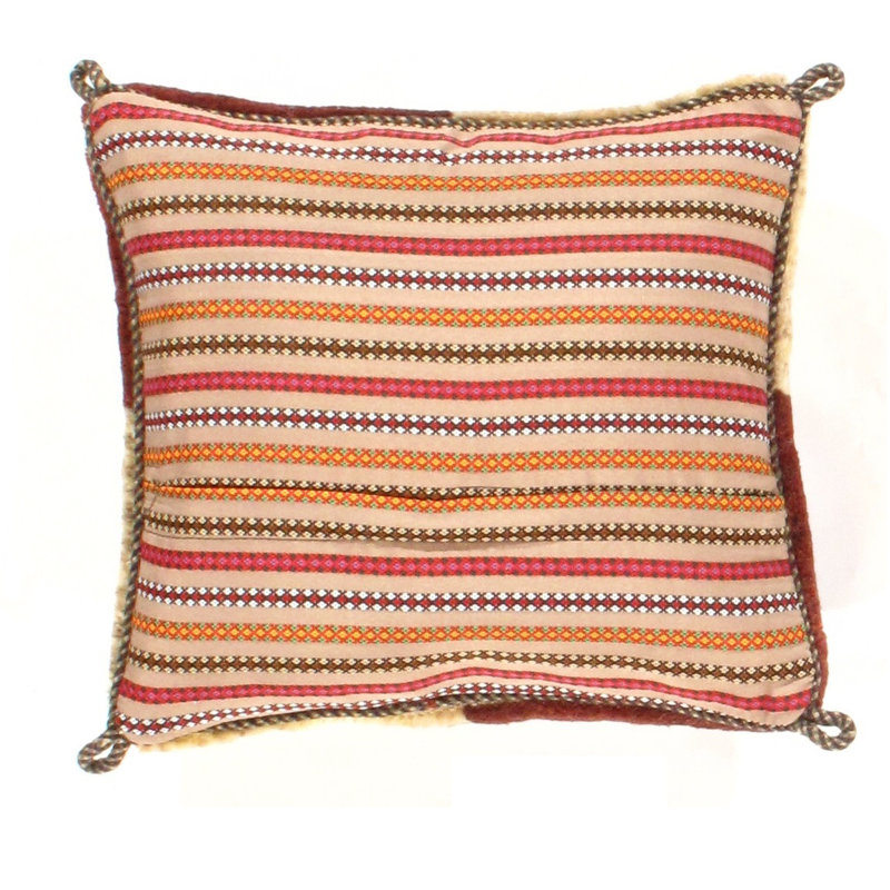 Tribal Gabbeh Embroidered Reversible Throw Pillow