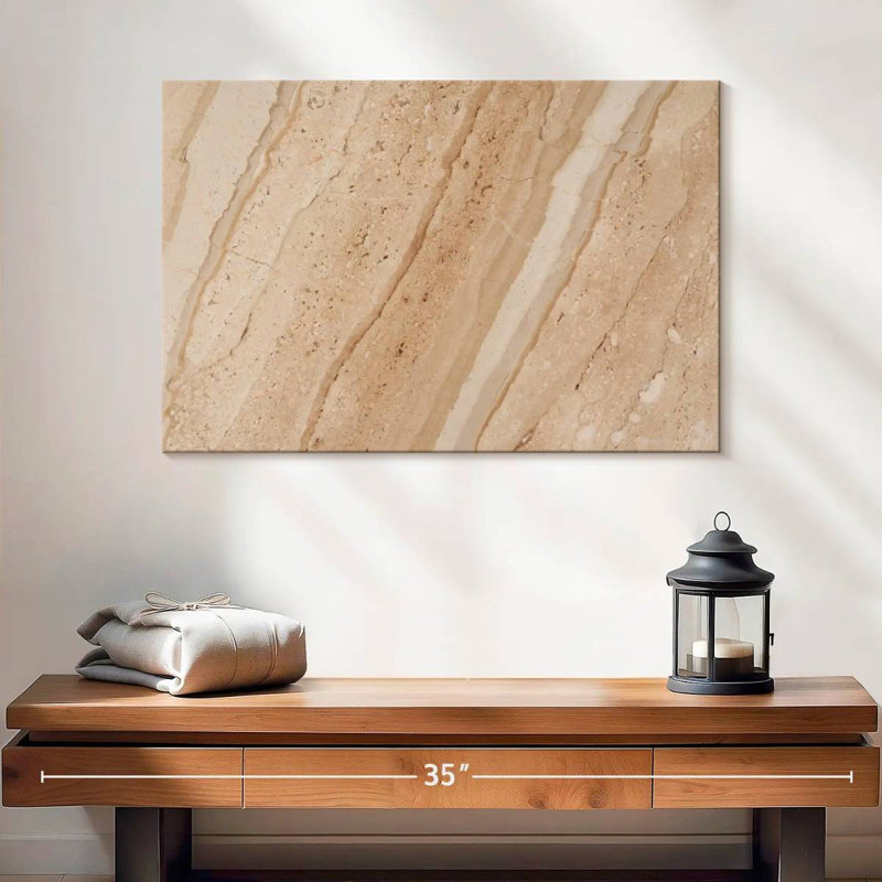 Avery beige abstrait, H 16 po x l 24 po