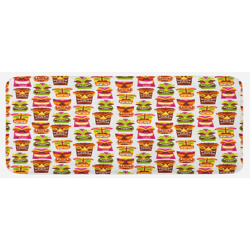 Tapis de cuisine en multicolore à motif coloré soixante de l’inspiration rétro