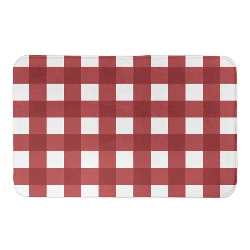 Tapis pour salle de bain Didcot, Rouge