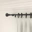 Matte Black Adjustable Curtain Pole Set-1322100647
