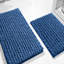Ensemble de 2 tapis de salle de bain en chenille moelleux et moelleux-170435608-170435605
