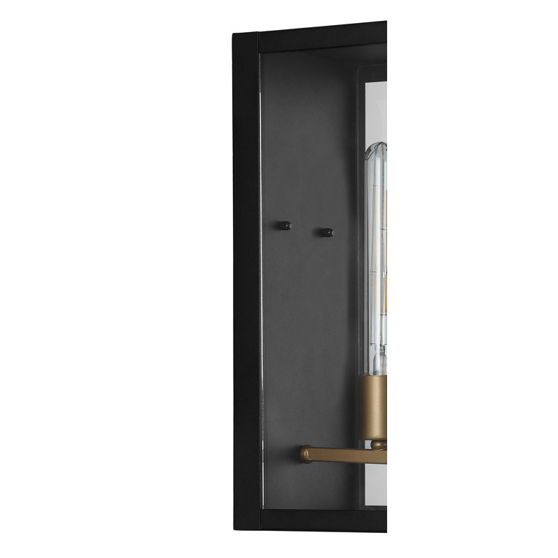 Applique murale d'extérieur câblée, H 16 po x l 7 po x P 7 po