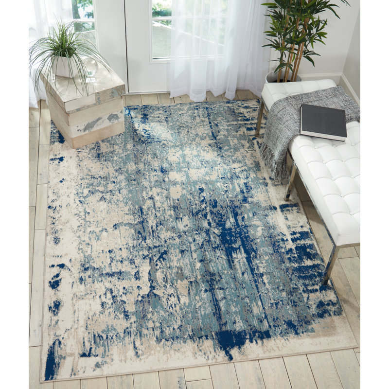 Heffington Abstract Indoor Rug, Rectangle 3'10" x 5'10"