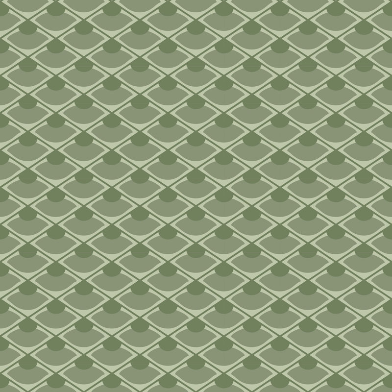 Don't Be Koi - Papier peint vert feuille par Julianne Taylor Style